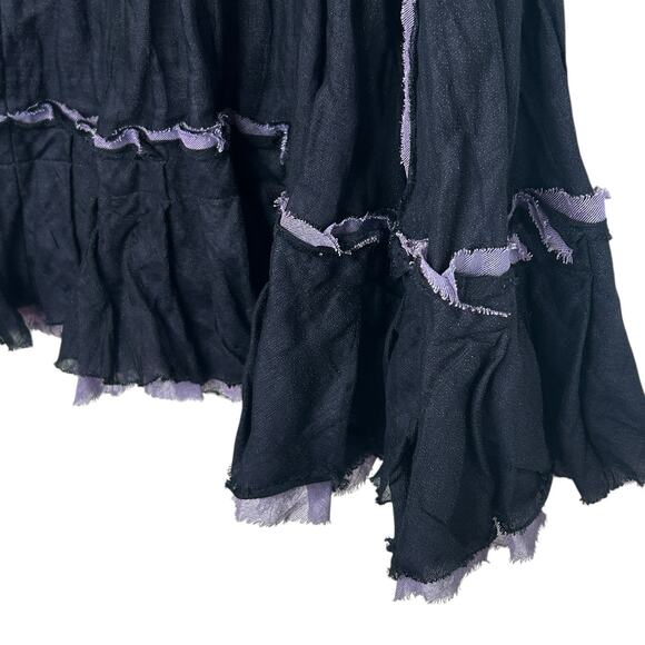 Gregory Parkinson Whimsigoth Ruffle Skirt Womens 6 Midi Fairy Boho Y2k Grunge - Picture 10 of 15